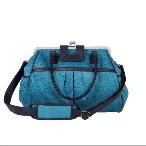 Waverly Baby by Trend Lab - Stetson Lagoon Framed Diaper Bag NWOT - Picture 2 of 16